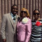 Jermaine Lawrence Anderson with and mom and sister, Carlene & Tina